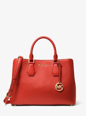 michael kors camille large pebbled leather satchel|Camille Large Leather Satchel .